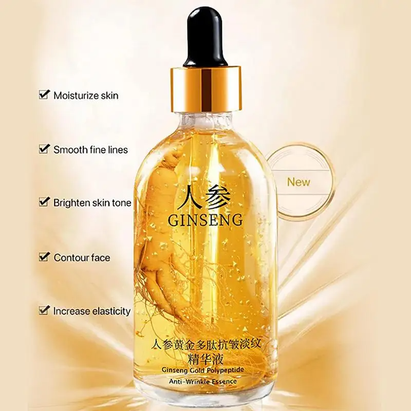 Ginseng Essence Liquid Polypeptide Anti-aging Essence Moisturizing Firming Lifting Facial Toner With Ginseng Extract