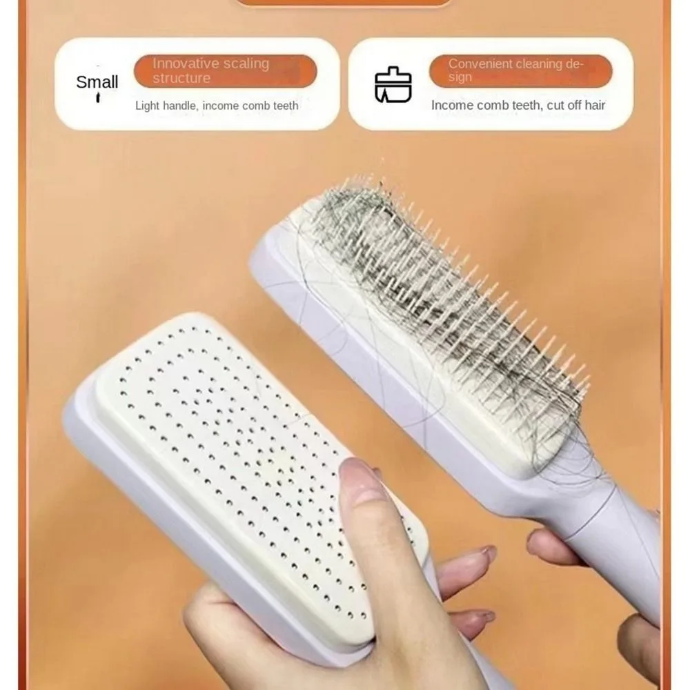 Massage Airbag Comb Straight Hair Comb Rotation Handles Cleaning Hair Loss Anti-Static Hairbrush Self Cleaning Comb for Women (free shipping)