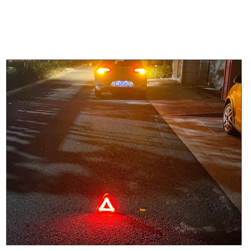 Portable Car Emergency LED Warning Triangle