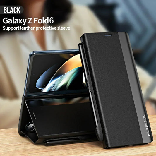 Magnetic Case with S Pen Slot Phone Case for Samsung Galaxy Flip Cover for Galaxy Z Fold 5, 4, 3, 2 Protective Cover