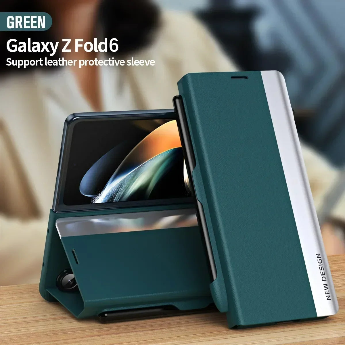 Magnetic Case with S Pen Slot Phone Case for Samsung Galaxy Flip Cover for Galaxy Z Fold 5, 4, 3, 2 Protective Cover